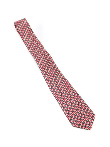 SILK TIE WITH GG AND HEARTS