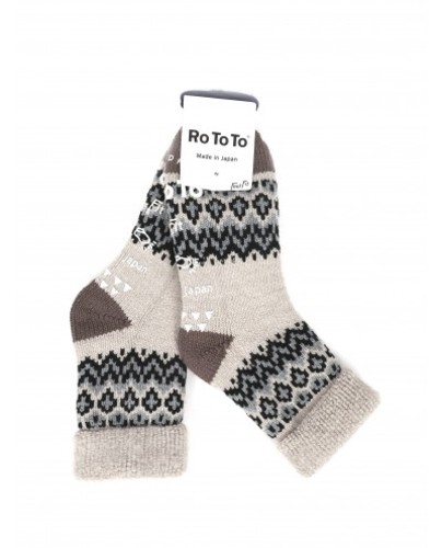 Ro To To ivory Nordic room socks