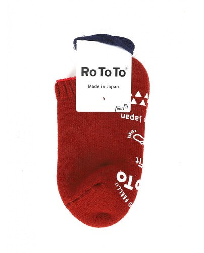 Ro To To red Pile slipper socks