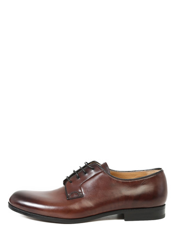 LEATHER LACE-UP SHOES BROWN