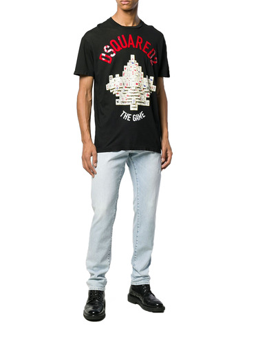 DSQUARED2 T-SHIRT THE GAME BLACK