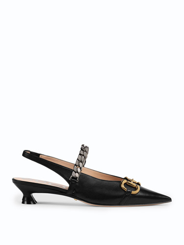GUCCI LEATHER PUMP WITH HORSEBIT