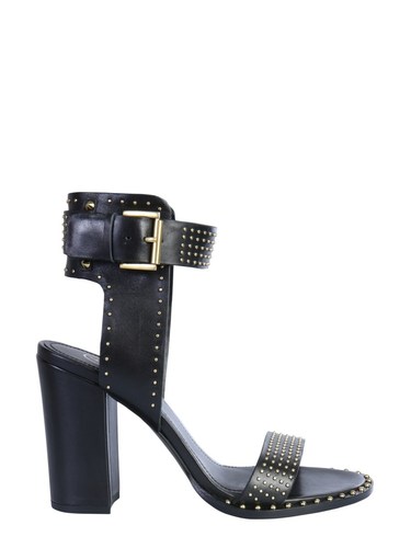 ASH LISA LEATHER SANDALS WITH BUCKLE AND STUDS