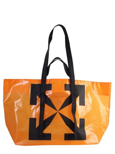 OFF-WHITE TECHNICAL FABRIC BAG WITH LOGO