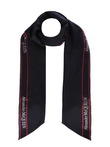 ALEXANDER McQUEEN WOOL SCARF WITH LOGO