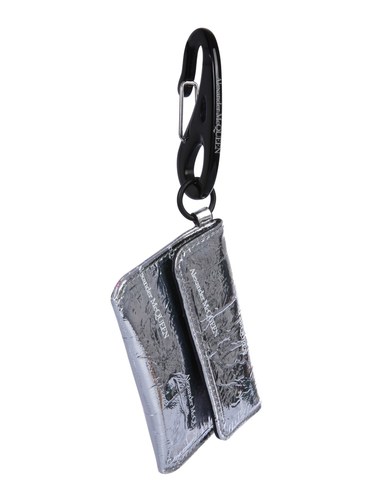 ALEXANDER McQUEEN LEATHER KEY RING WITH COMPARTMENT