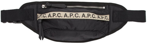 A.P.C. Black Repeat Bum Bag