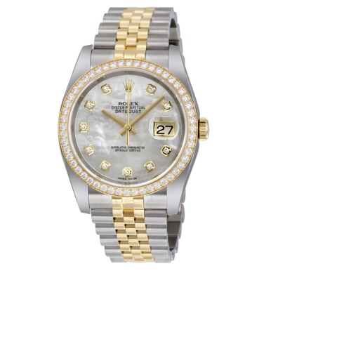 Rolex Datejust 36 Mother of Pearl Dial Stainless Steel and 18K Yellow Gold Jubilee Bracelet Automatic Ladies Watch 116243MDJ