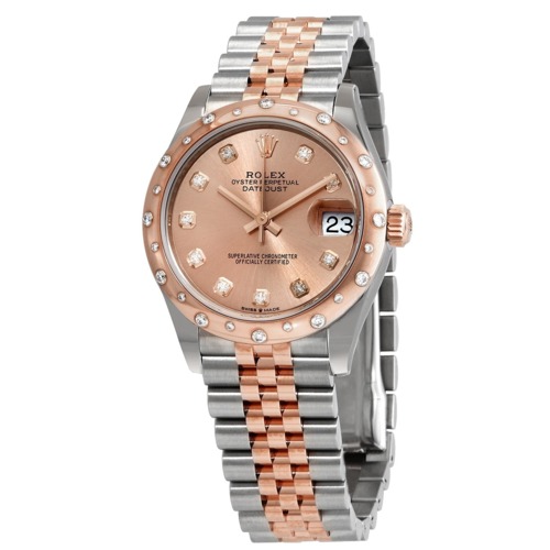 Rolex DateJust 31 Rose Dial Automatic Ladies Steel and 18kt Everose Gold Jubilee Watch 278341PDJ