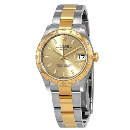 Rolex Datejust 31 Automatic Champagne Dial Ladies Steel and 18kt Yellow Gold Oyster Watch 278343CSO
