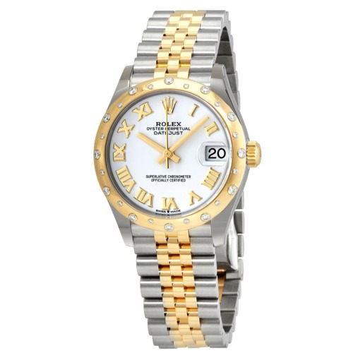 Rolex Datejust 31 White Dial Automatic Ladies Steel and 18kt Yellow Gold Jubilee Watch 278343WRJ