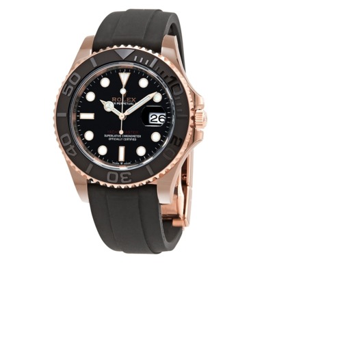 Rolex Yacht-Master 18kt Everose Gold Black Dial 40 mm Mens Watch 126655BKSRS
