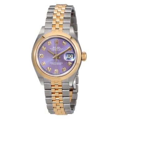 Rolex Lady Datejust 28 Lavender Dial Steel and 18k Yellow Gold Jubilee Watch 279163LVDJ