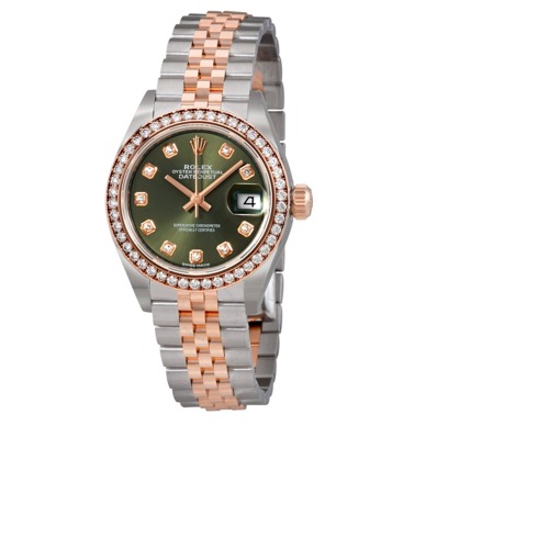 Rolex Lady Datejust Olive Green Dial Diamond Automatic Watch 279381OGDJ