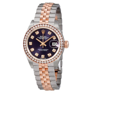 Rolex Lady Datejust Aubergine Dial Diamond Automatic Watch 279381OBDJ