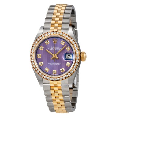 Rolex Lady Datejust Violet Stripe Diamond Dial Automatic Ladies Watch 279383VDJ